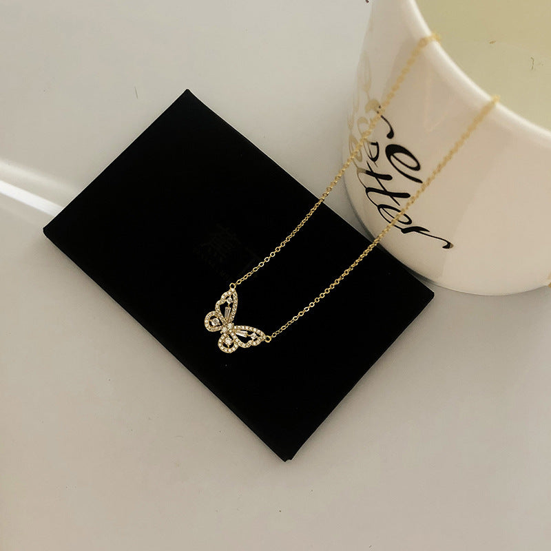 Mori Fashion Butterfly Pendant Necklace